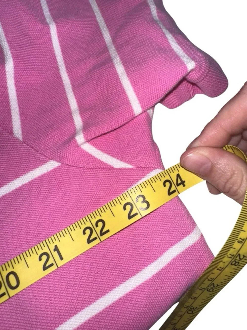 Vintage Polo Ralph Lauren Men’s Polo Shirt Sz XL Pink Stripe Logo Preppy Golf